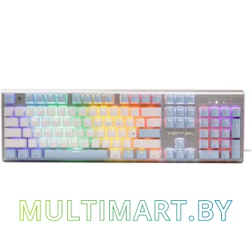 Клавиатура A4Tech Fstyler FS100 Neon (серебристый/голубой)
